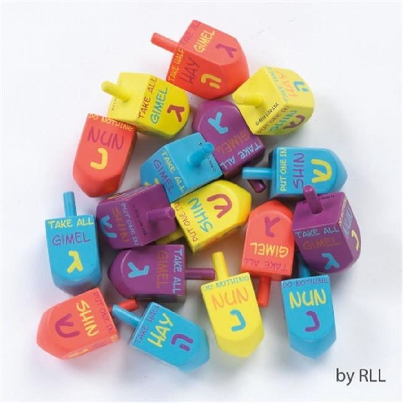 Rite Lite DRL-69-BU Chanukah Dreidels & Paintd Wood, Bold - Assistant - 2.25 - 25 & Color Box