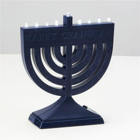 Rite Lite JRN-900 3 x 4 in. LED Battery Operated Go Menorah, Navy