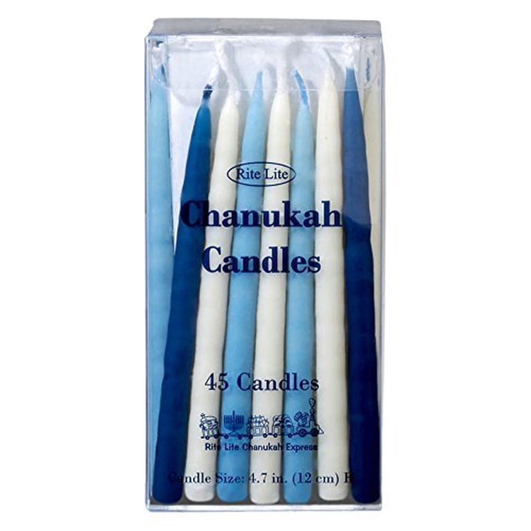 Hanukkah Candles Blue & White - 45 Pack photo 1
