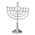 thumbnail image 1 of Rite Lite MP-60 Large Traditional Menorah - Silvertone Finish - Pack Of 2, 1 of 2