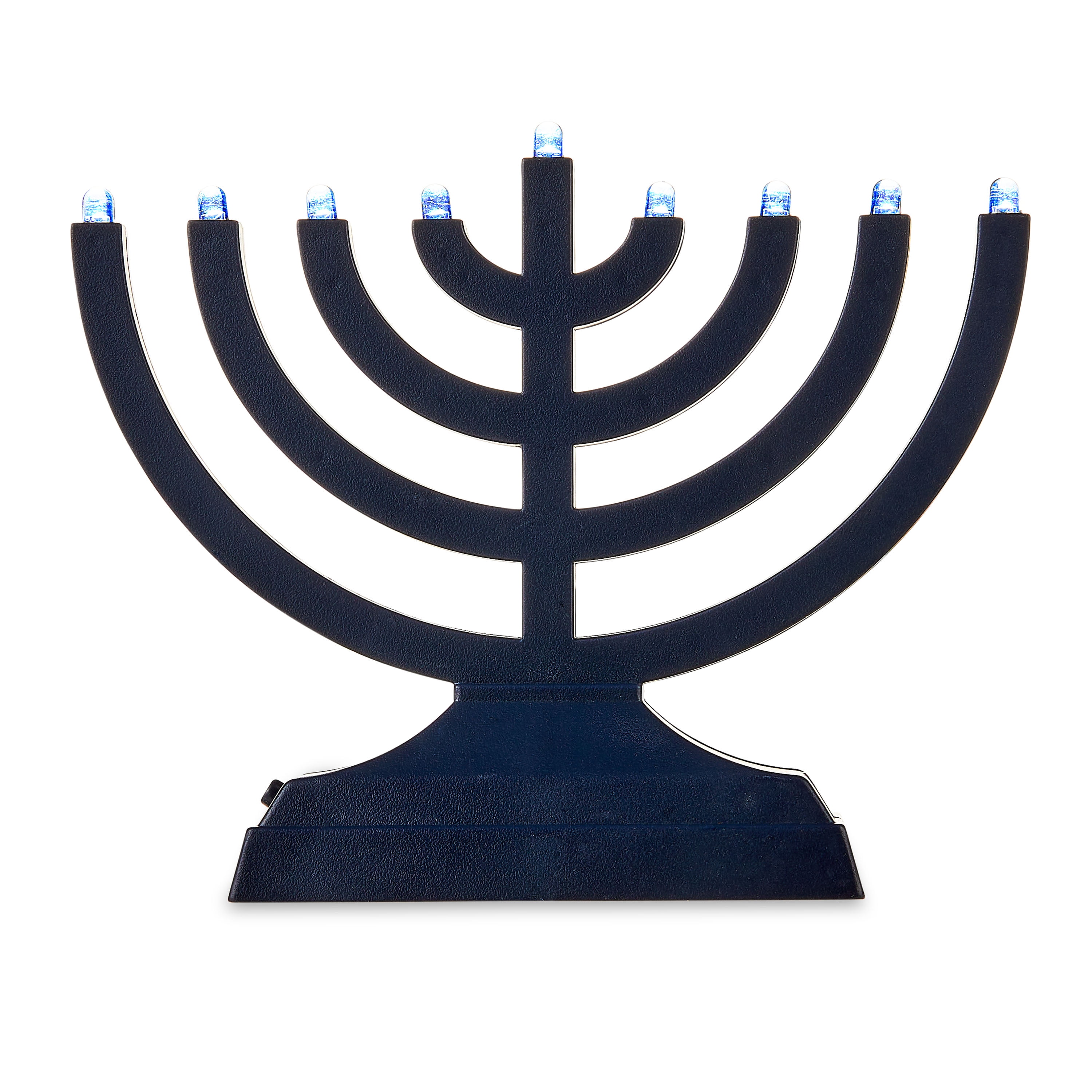 Rite Lite Plastic LED Menorah, 11" (Navy Blue)