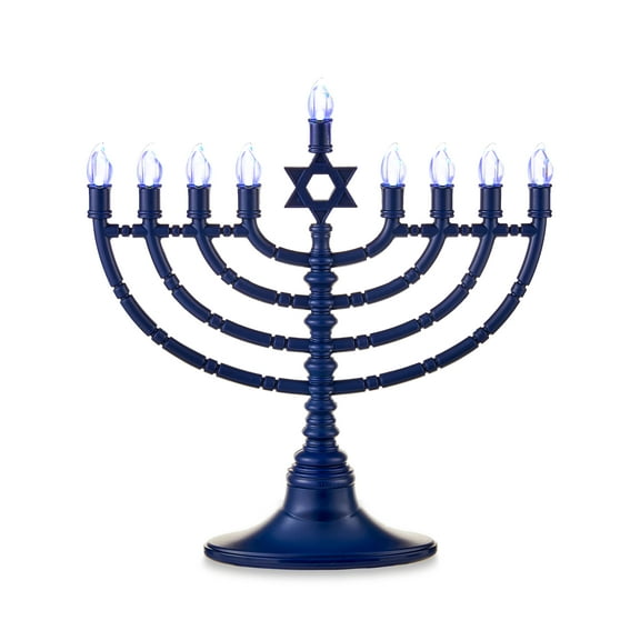 Rite Lite Plastic LED Menorah Navy