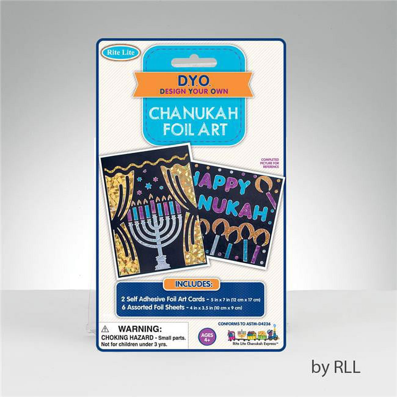 Rite Lite TYK-FOIL Chanukah Foil Art Kit, 2 Designs, 6 Colors Foil ...