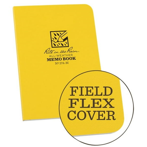 Rite in the Rain 374-M 3.5x5" Yellow 112-Page All-Weather Field-Flex Notebook