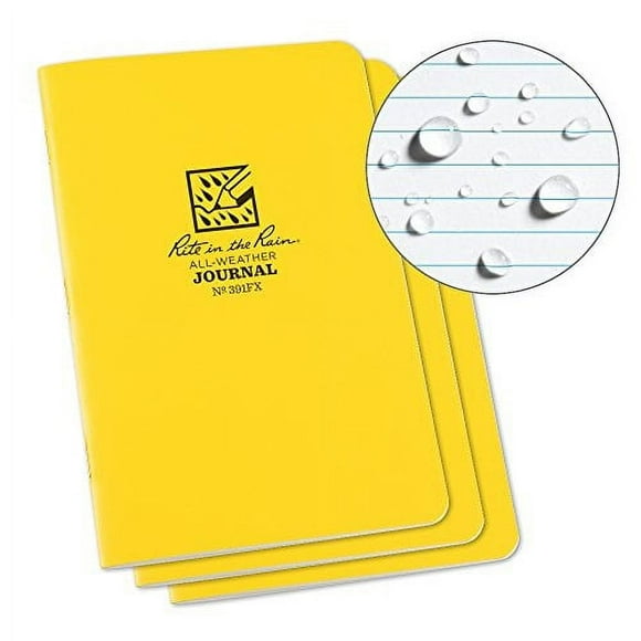 Rite in the Rain 391FX All-Weather Stapled Notebook, Journal - 3 pack
