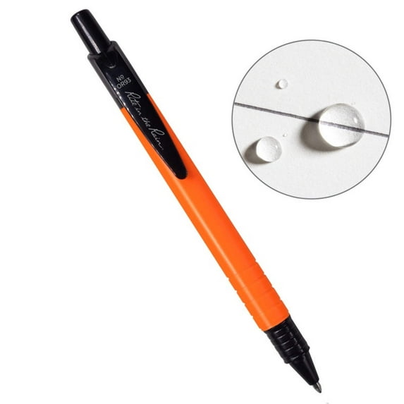 Rite in the Rain Weatherproof Durable Orange Clicker Pen - Black Ink (No. OR93)