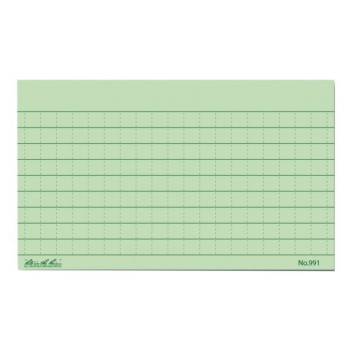Rite in the Rain® All-Weather Index Cards, 3" x 5", Green, Pack Of 100