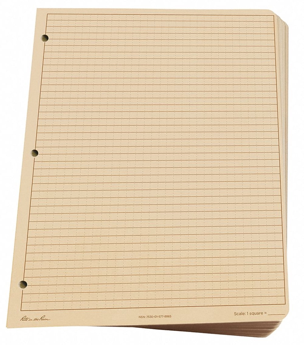 Pappe Rite Rite in the Rain Looseleaf Paper,Universal, PK100 982T-MX 982T-MX ZO ...