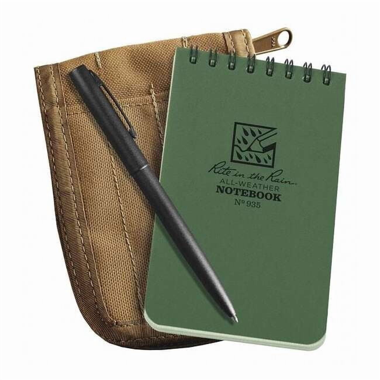 Rite In The Rain® Pocket Top-Spiral Notebook Kit, 3" x 5", Green