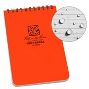 Rite In The Rain Top Spiral Notebook - Orange, 4" x 6" - All-Weather Journal for Outdoor Adventures