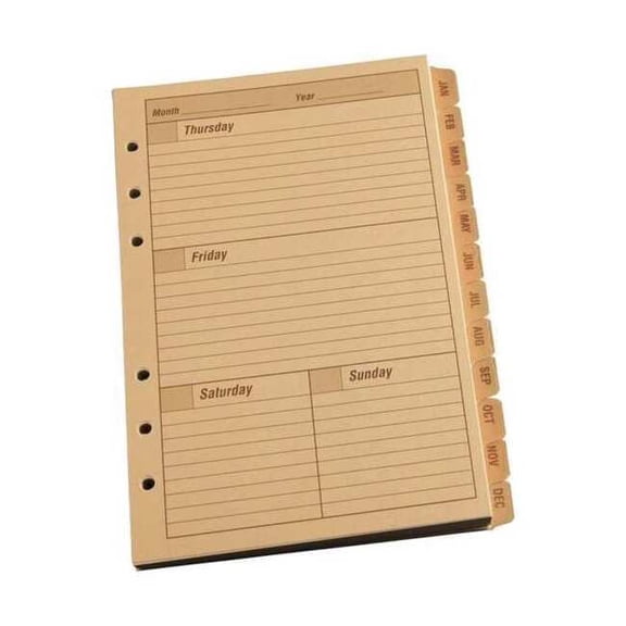 Rite in the Rain Planner Calendar Pages,Weekly,5 x 7 in 9260W