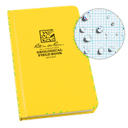 Rite in the Rain Weatherproof Hard Cover Notebook, 4.75 x 7.5, Yellow Cover, Geological Pattern No. 540F