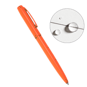 Rite in the Rain Weatherproof Orange Metal Retractable Ballpoint Pen - Black Ink No. OR97
