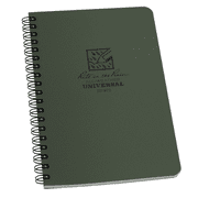 Rite in the Rain Weatherproof Side Spiral Notebook, 4.625" x 7", Green Cover, Universal Pattern