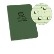 Rite in the Rain Weatherproof Soft Cover Pocket Notebook, 3.5 x 5, Green Cover, Universal Pattern