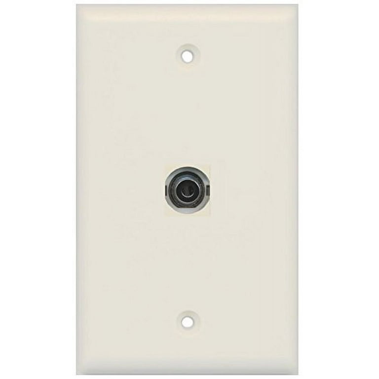 RiteAV 1 3.5mm Audio Wall Plate with Keystone Coupler Type Jack - Light  Almond - Walmart.com