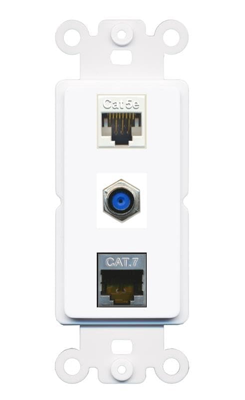 Rocker Module RiteAV 1 Port CAT5E CAT7 F81 Coupler Jack Insert Rocker Module Female ...