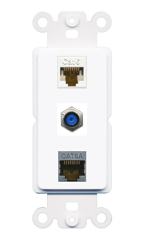 RiteAV 1 Port CAT6 CAT6A F81 Coupler Jack Insert Rocker Module Female ...