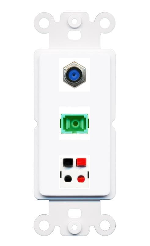 RiteAV 1 Port F81 SC-APC-Simplex Speaker Coupler Jack Insert Rocker ...