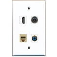 thumbnail image 1 of RiteAV - 1 Port HDMI 1 Port RCA Blue 1 Port Phone RJ11 RJ12 Beige 1 Port 3.5mm Wall Plate, 1 of 1