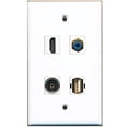 thumbnail image 1 of RiteAV - 1 Port HDMI 1 Port RCA Blue 1 Port USB A-A 1 Port Toslink Wall Plate, 1 of 1