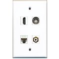 thumbnail image 1 of RiteAV - 1 Port HDMI 1 Port RCA White 1 Port BNC 1 Port Cat5e Ethernet White Wall Plate, 1 of 1