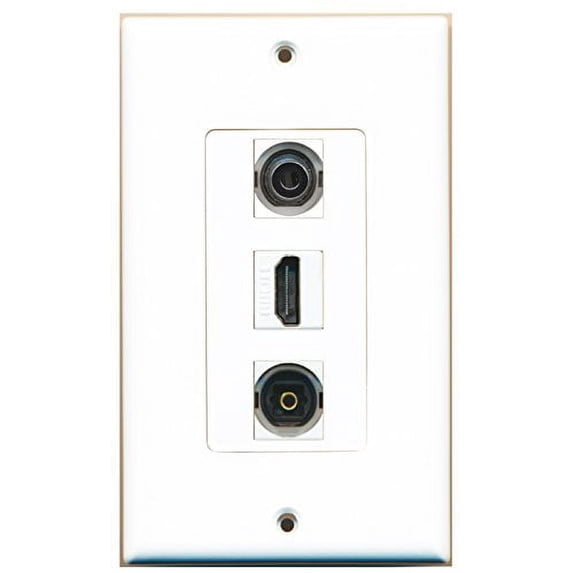RiteAV - 1 Port HDMI 1 Toslink 1 3.5mm Wall Plate Decorative