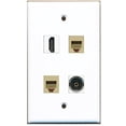 thumbnail image 1 of RiteAV - 1 Port HDMI 2 Port Phone RJ11 RJ12 Beige 1 Port Toslink Wall Plate, 1 of 1