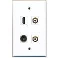 thumbnail image 1 of RiteAV - 1 Port HDMI 2 Port RCA White 1 Port Toslink Wall Plate, 1 of 1