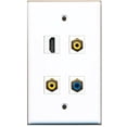 thumbnail image 1 of RiteAV - 1 Port HDMI 2 Port RCA Yellow 1 Port RCA Blue Wall Plate, 1 of 1