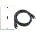 thumbnail image 1 of RiteAV 1 Port HDMI Decorative Female Jack Wall Plate with 6ft HDMI Cable, 1 of 1