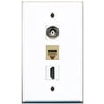 thumbnail image 1 of RiteAV - 1 Port HDMI and 1 Port Phone RJ11 RJ12 Beige and 1 Port BNC Wall Plate, 1 of 1