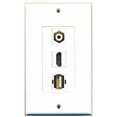 thumbnail image 1 of RiteAV - 1 Port HDMI and 1 Port RCA White and 1 Port USB A-A Decorative Wall Plate, 1 of 1