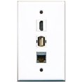 thumbnail image 1 of RiteAV - 1 Port HDMI and 1 Port USB A-A and 1 Port Shielded Cat6 Ethernet Wall Plate, 1 of 1