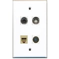 thumbnail image 1 of RiteAV - 1 Port Phone RJ11 RJ12 Beige 1 Port S-Video 1 Port 3.5mm 1 Port BNC Wall Plate, 1 of 1