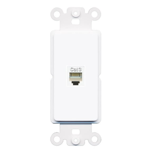 RiteAV 1 Port Phone Wall Plate Insert Module Rocker [White]