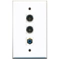 thumbnail image 1 of RiteAV - 1 Port RCA Blue 2 Port Toslink Wall Plate, 1 of 1