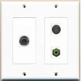 thumbnail image 1 of RiteAV - 1 Port RCA Green 1 Port S-Video 1 Port 3.5mm - 2 Gang Wall Plate, 1 of 1