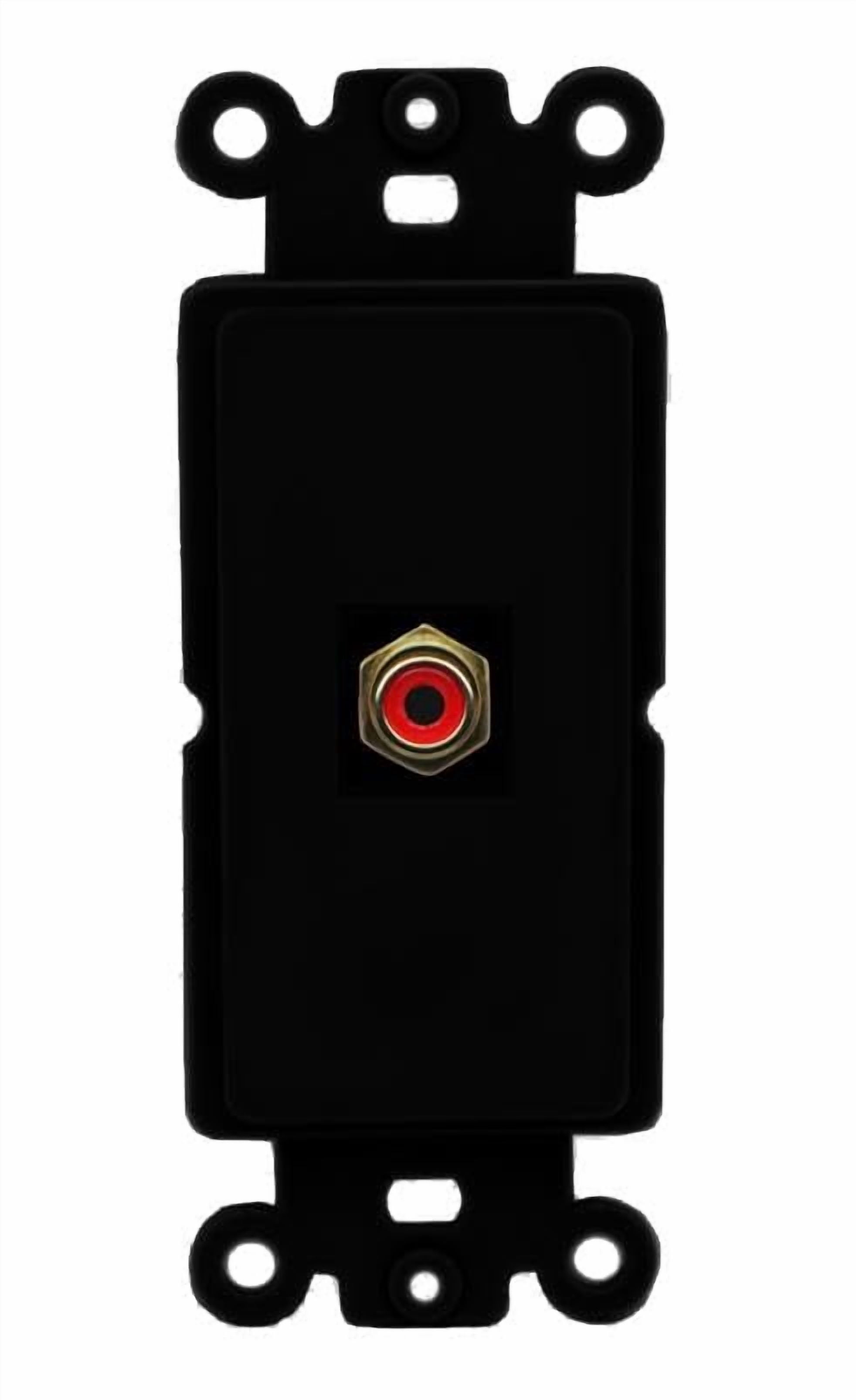 RiteAV 1 Port RCA-RED Rocker Insert Module Wall Plate [Black] - Walmart.com
