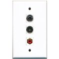 thumbnail image 1 of RiteAV - 1 Port RCA Red and 1 Port Toslink and 1 Port 3.5mm Wall Plate, 1 of 1