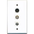 thumbnail image 1 of RiteAV - 1 Port RCA White and 1 Port Coax Cable TV- F-Type and 1 Port Toslink Wall Plate, 1 of 1