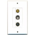thumbnail image 1 of RiteAV - 1 Port RCA Yellow and 1 Port S-Video and 1 Port BNC Decorative Wall Plate Decorative, 1 of 1