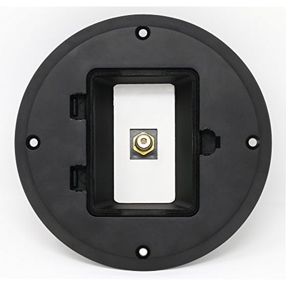 RiteAV 1 Port RCA for Subwoofer Audio Port Floor Box - Black