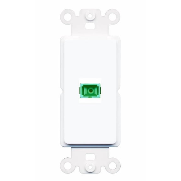 RiteAV 1 Port SC-APC-SX Wall Plate Insert Module Rocker [White]