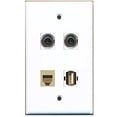 thumbnail image 1 of RiteAV - 1 Port USB A-A 1 Port Phone RJ11 RJ12 Beige 2 Port 3.5mm Wall Plate, 1 of 1
