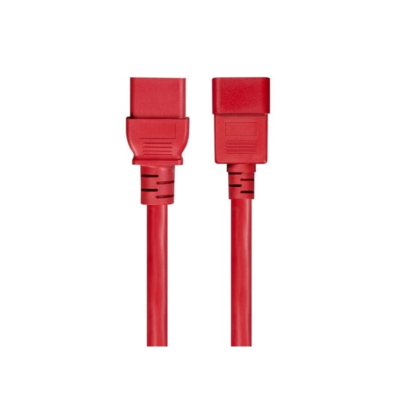 RiteAV 12AWG Power Extension Cable/Cord - 6ft - Red 20A (IEC 60320 C19 to IEC 60320 C20)