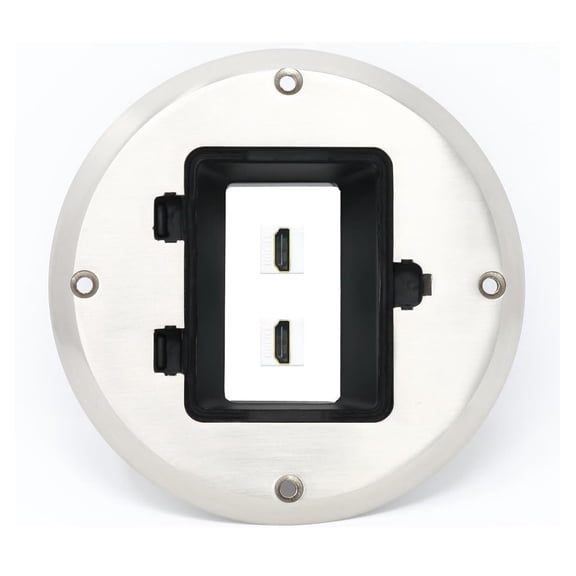RiteAV 2 HDMI Floor Box [Stainless Steel]
