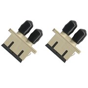 RiteAV 2 Pack Fiber Optic Adapter Coupler SC to ST Multimode Duplex