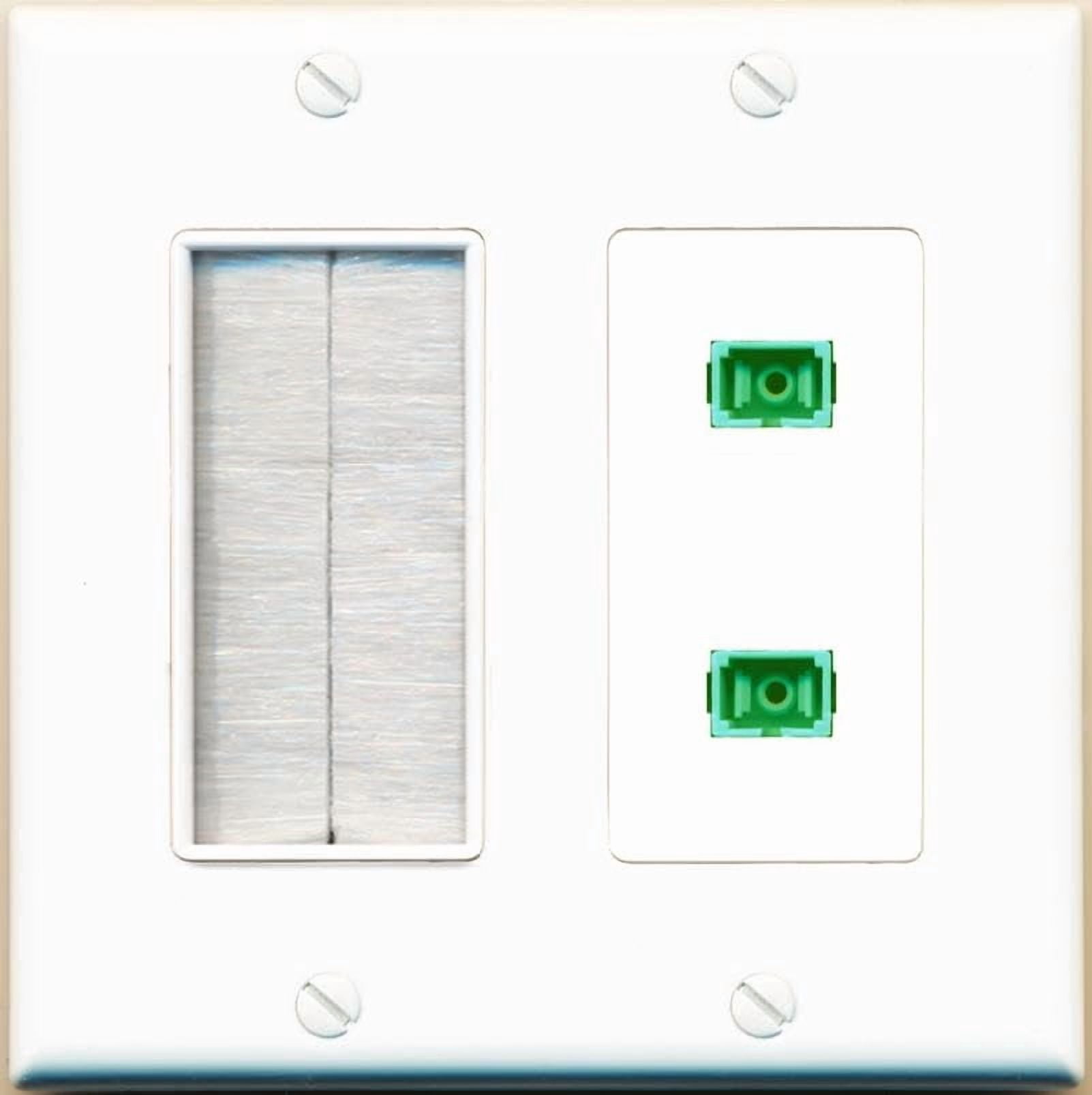 RiteAV 2 SC-APC-SX with Brush Wall Plate [White] - Walmart.com