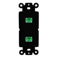 thumbnail image 1 of RiteAV 2 Port Fiber Optic Coupler Jack SC Simplex Singlemode APC Wall Plate - Rocker Black/Black, 1 of 1